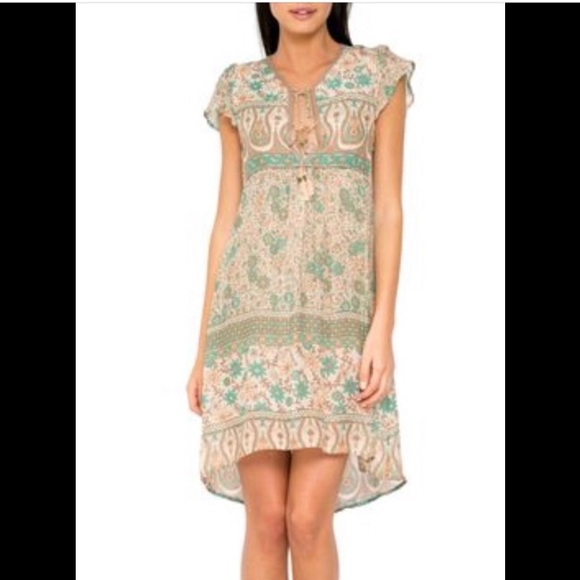 RARE Vintage Spell Boho Blossom Mini Dress - Picture 2 of 16